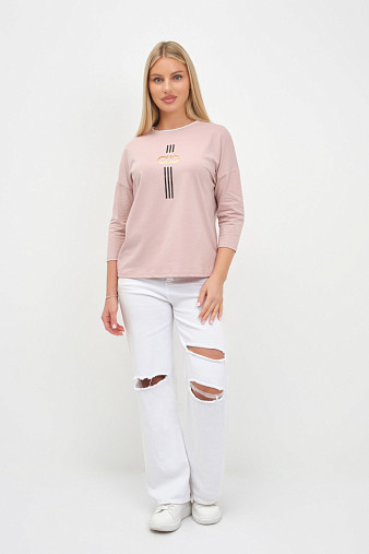 Лонгслив женский Мадлен пудра