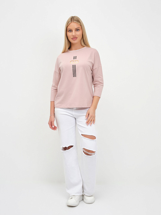 Лонгслив женский Мадлен пудра