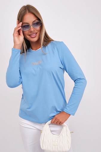 Лонгслив женский Сигма голубой