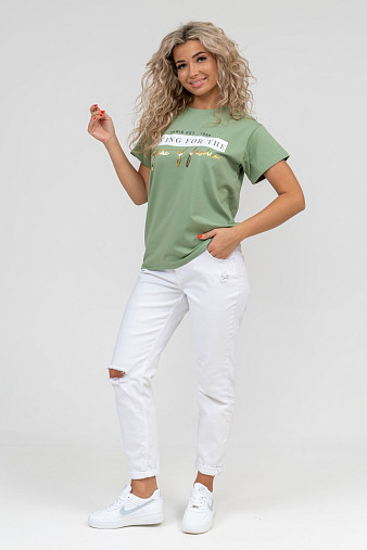 Футболка женская Имидж фисташка