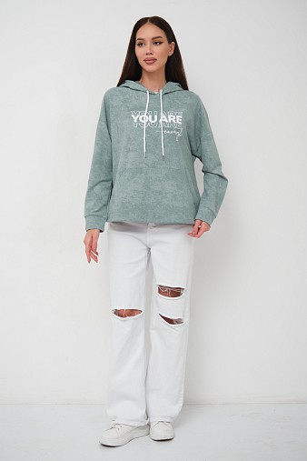 Толстовка женская Винтаж аква