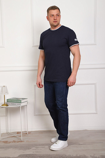 Футболка мужская Смарт синий/меланж