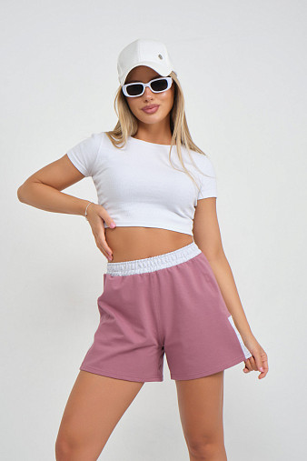 Шорты женские Рокси футер брусника