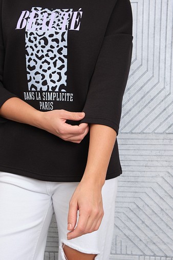 Свитшот женский Бьюти черный