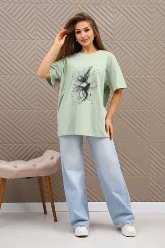Футболка женская Жанет фисташка