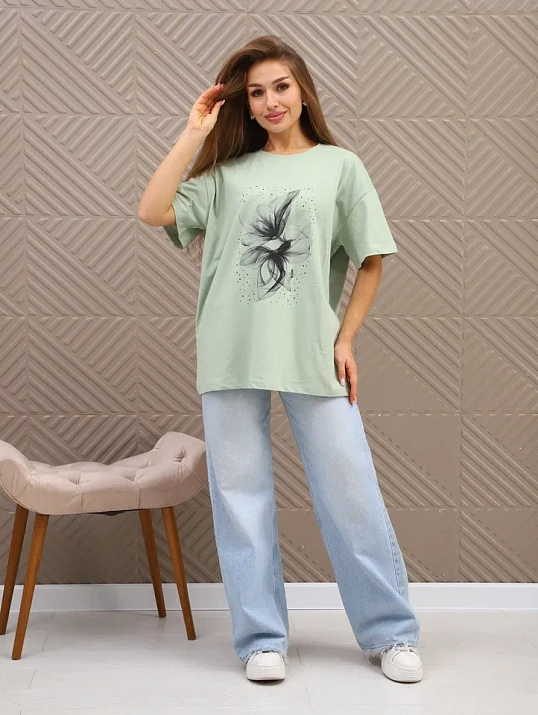 Футболка женская Жанет фисташка