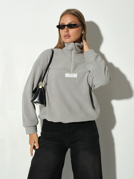 Толстовка жен. Тренд-2 флис св.серый