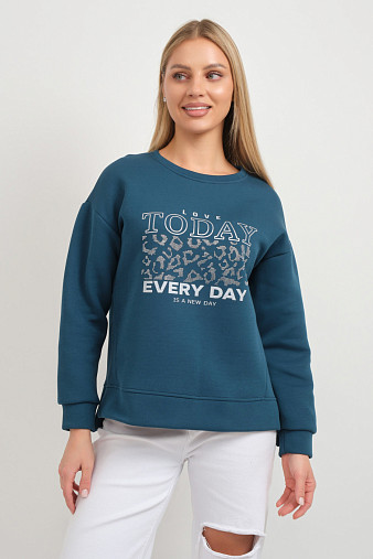 Свитшот женский Лео петроль