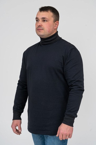 Водолазка мужская футер черная