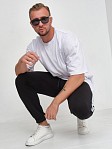 Брюки мужские лампас чёрный