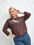 Лонгслив женский Шармэль шоколад