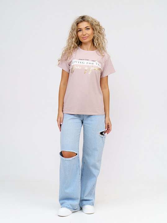 Футболка женская Имидж пыльная роза Футболка женская Имидж пыльная роза