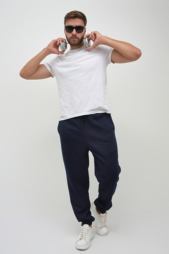 Брюки мужские теплые синий