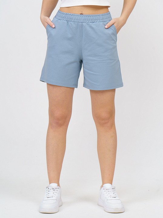 Шорты женские футер голубая дымка