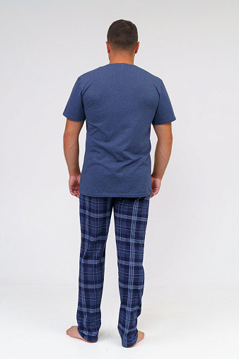 Брюки мужские Легион индиго/клетка