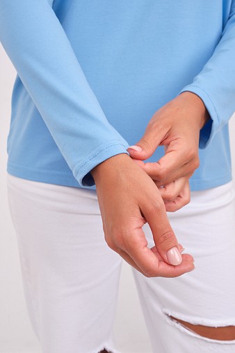 Лонгслив женский Сигма голубой