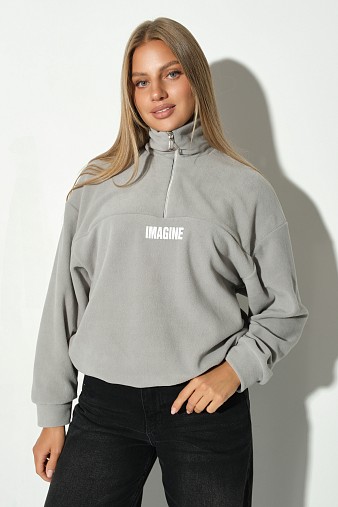 Толстовка жен. Тренд-2 флис св.серый