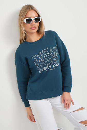 Свитшот женский Лео петроль