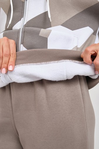 Костюм женский Дюна набивка начёс олива