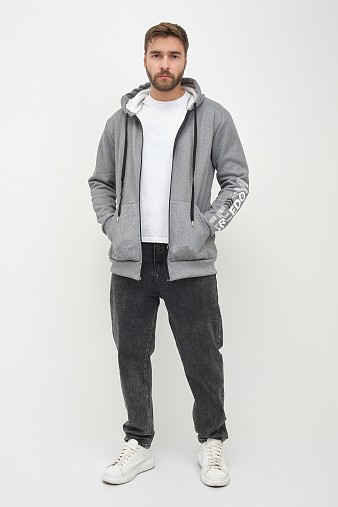 Толстовка муж. Дэнди 3-х нитка начес серый