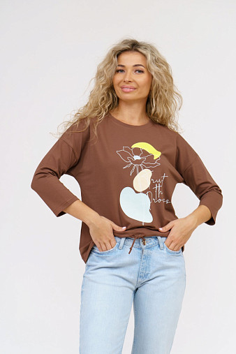 Лонгслив Николь шоколад