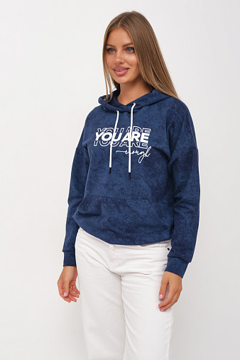 Толстовка женская Винтаж индиго