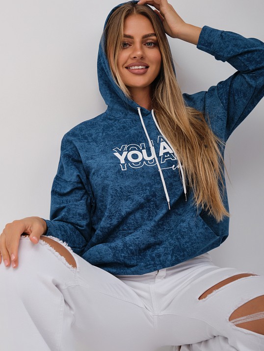 Толстовка женская Винтаж петроль