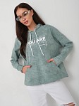 Толстовка женская Винтаж аква