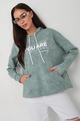 Толстовка женская Винтаж аква