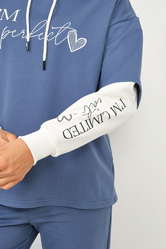 Костюм женский Венди со стразами индиго