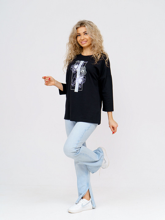 Лонгслив Стиль черный