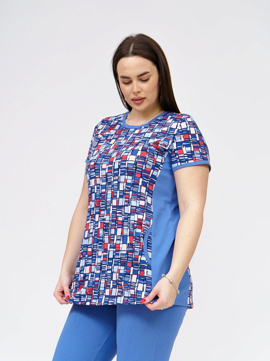 Костюм Легкое движение индиго/геометрия