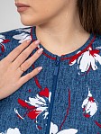 Халат Лотос набивка индиго/цветы