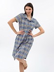 Халат Анна синий/клетка