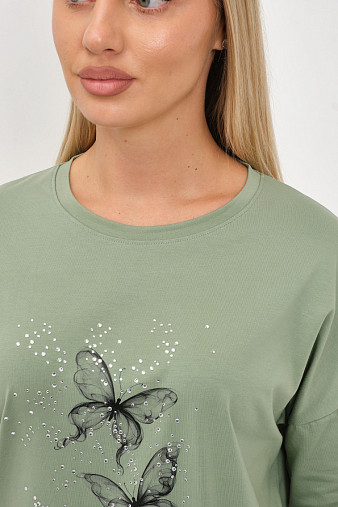 Лонгслив женский Сати фисташка