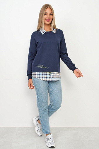 Толстовка женская Аврора индиго