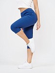 Бриджи кулирка с лайкрой однотонные индиго