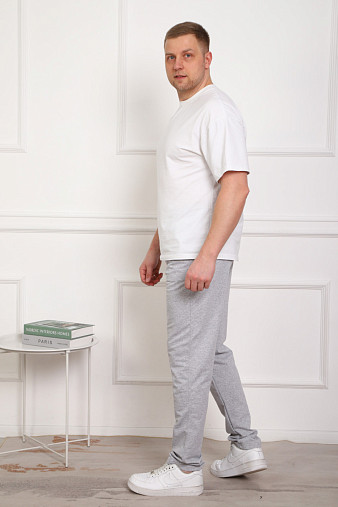 Брюки мужские без манжета серые