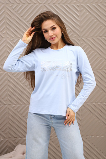 Лонгслив женский Рио голубой