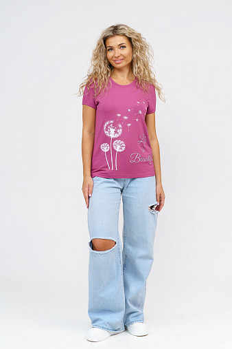 Футболка Одуванчик брусника