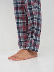Пижама мужская Олимп дл.рукав бордо/клетка