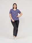 Футболка женская Незабудка индиго/цветы