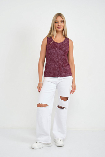 Майка вискозная варенка марсала