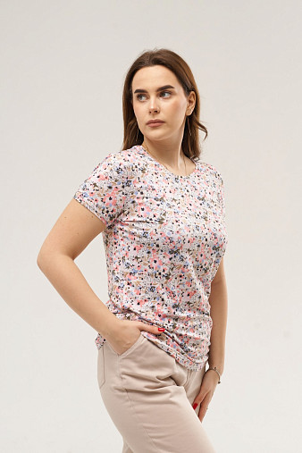 Футболка Карнавал вискоза мульт/цветы