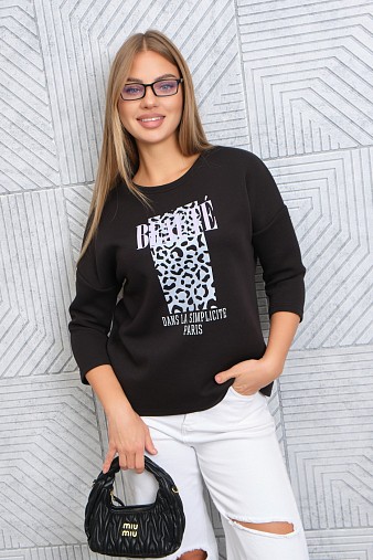 Свитшот женский Бьюти черный