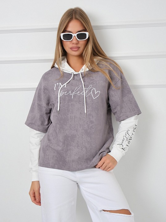 Толстовка женская Венди варенка св.серый
