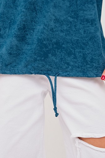 Лонгслив жен. Гламур варенка петроль