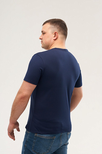 Футболка мужская Узбекистан принт индиго