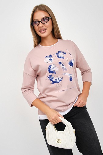 Лонгслив женский Тудей пудра