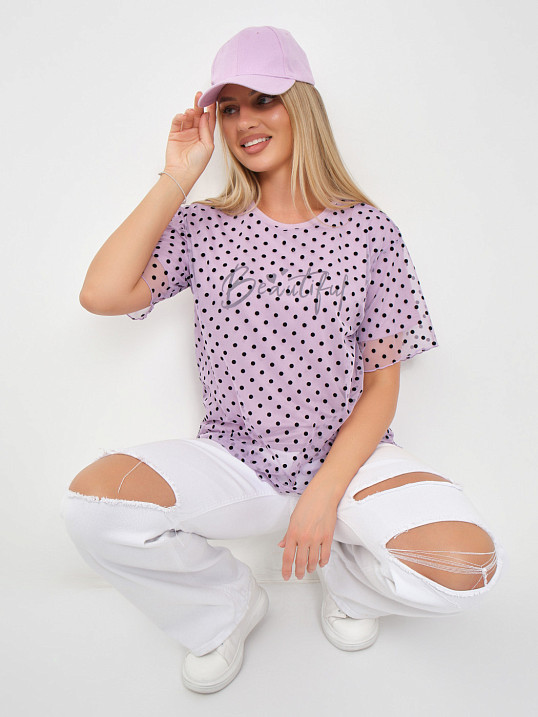 Футболка женская Бьюти вискоза лаванда